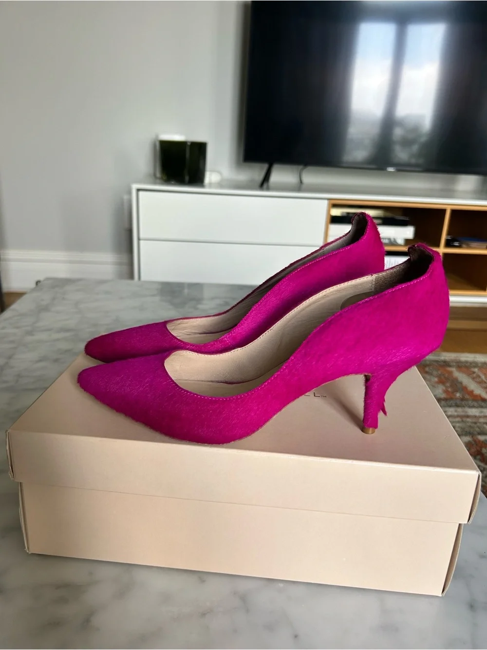 Loeffler Randall Fuchsia Pointed-Toe Pumps